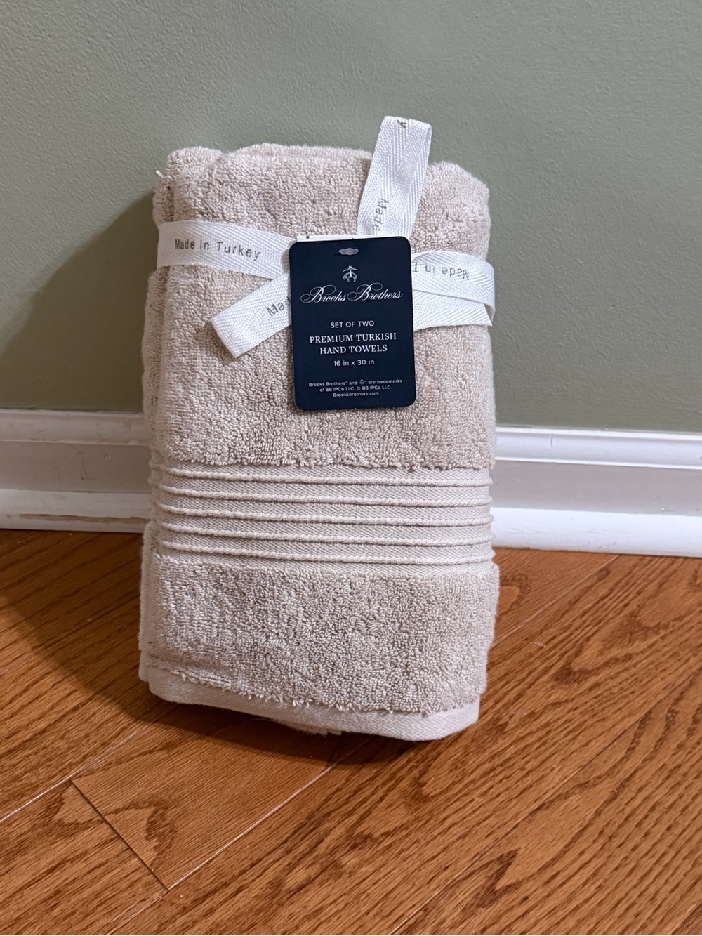 Brooks Brothers Turkish Hand Towels in Light Beige - Set of 2